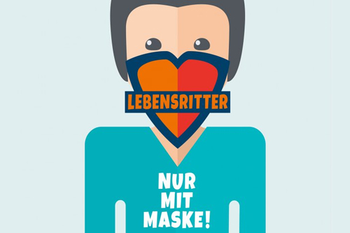 Lebensritter rufen auf: „Nur mit Maske“