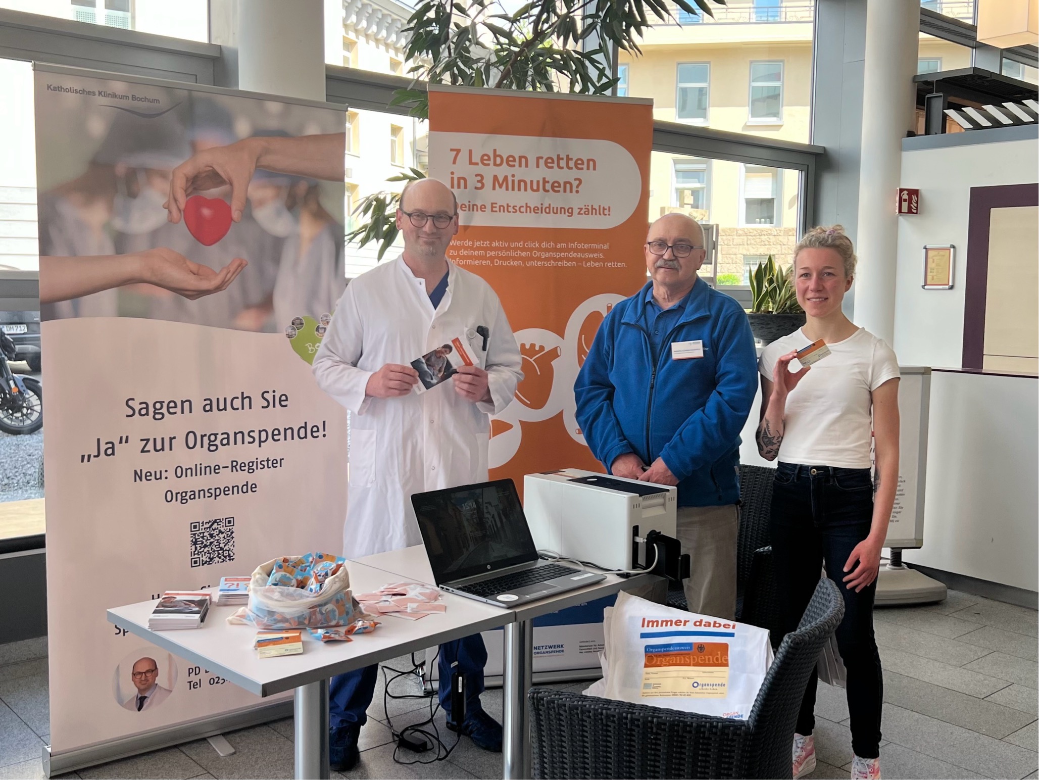 Infostand zur Organspende im St. Josef-Hospital