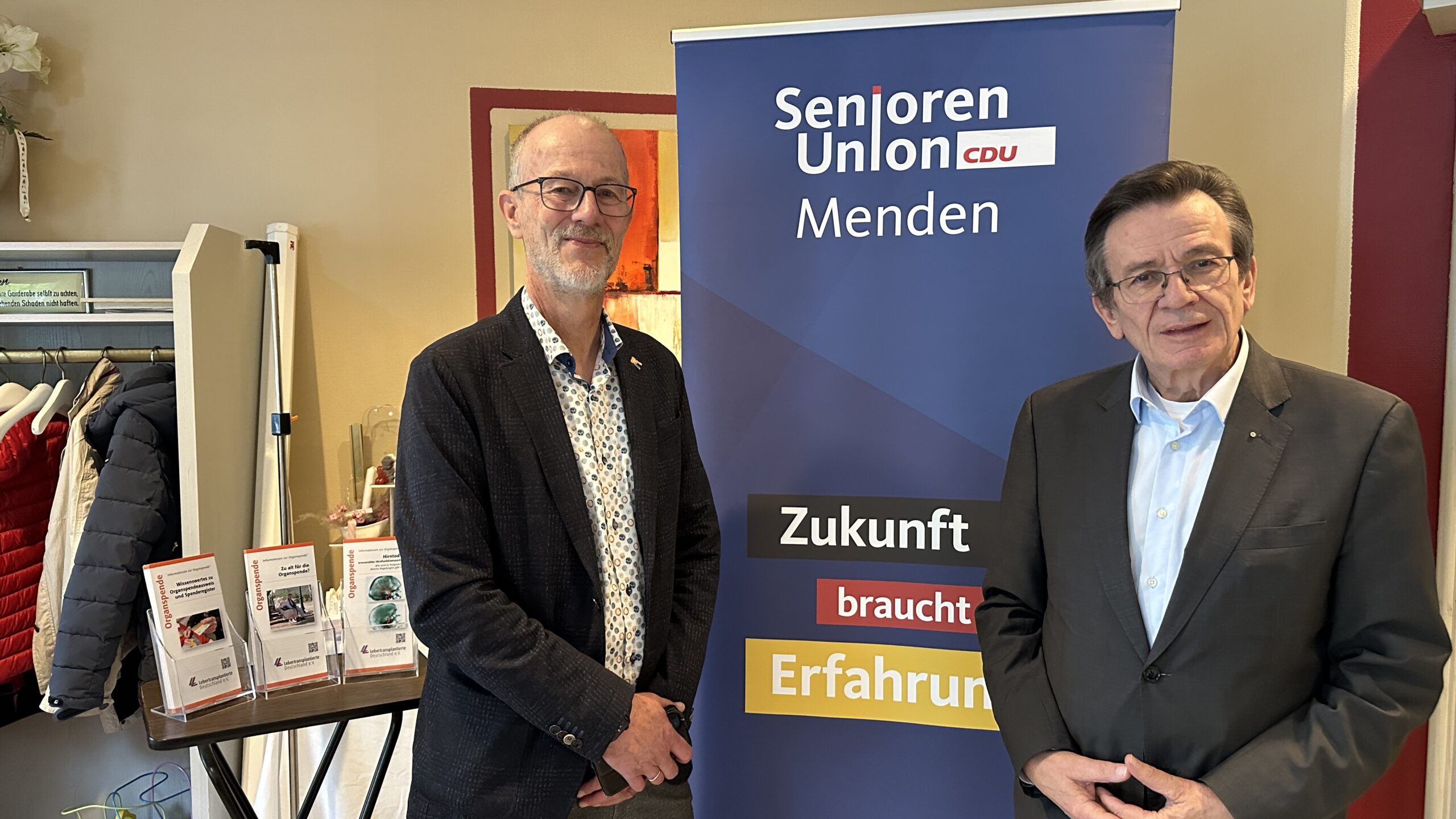 Gerd Böckmann informiert bei der Seniorenunion über Organspende